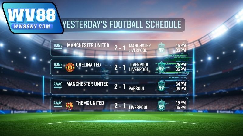 Kết quả nổi bật từ lịch thi đấu bóng đá hôm qua