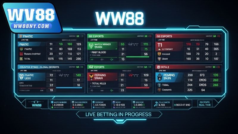 Mẹo theo dõi bảng cược esports thời gian thực tại WW88